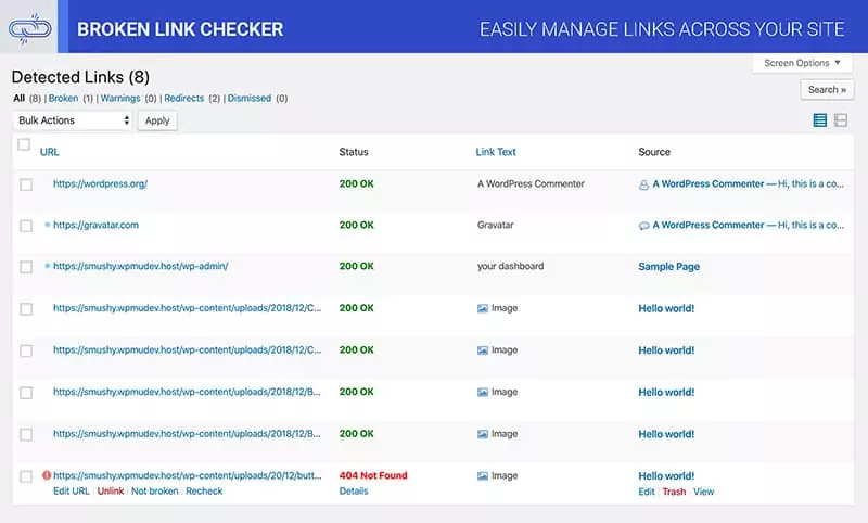 Plugin-broken-link-checker