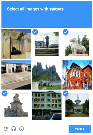 ví dụ reCAPTCHA