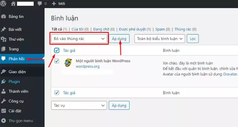 tắt bình luận trên wordpress